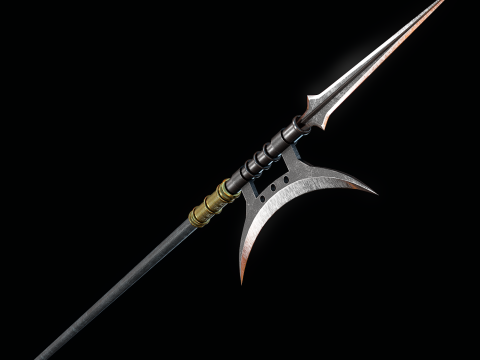 고대 중국 파이크 3D 모델