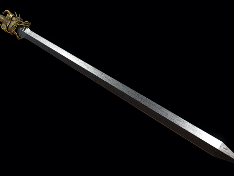 Spada del drago d'oro Modello 3D