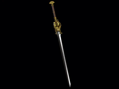 Golden Dragon Sword 3D Model