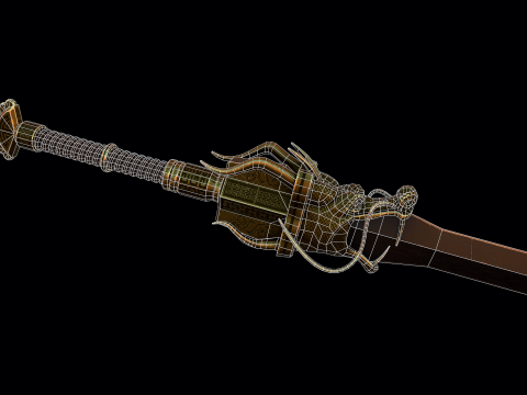 Spada del drago d'oro Modello 3D