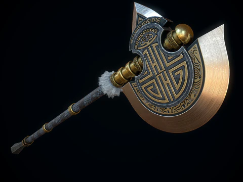 Chinese Great Axe 3D Model
