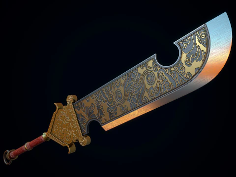 중국의 대검 3D 모델