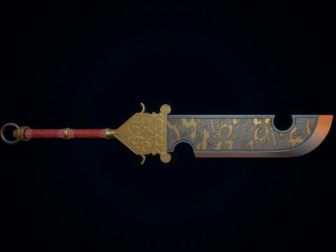 Chinese Great Broadsword 3D Model
