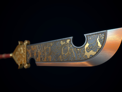 中国大刀 3D 模型