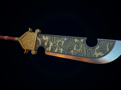 Chinese Great Broadsword 3D Model