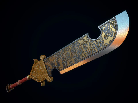Chinese Great Broadsword 3D Model