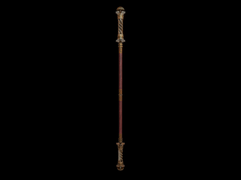 Chinesischer Kampfstab 3D Modell