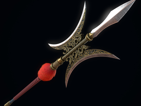 Китайская алебарда 3D Модель