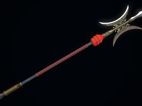 Alabarda cinese Modello 3D