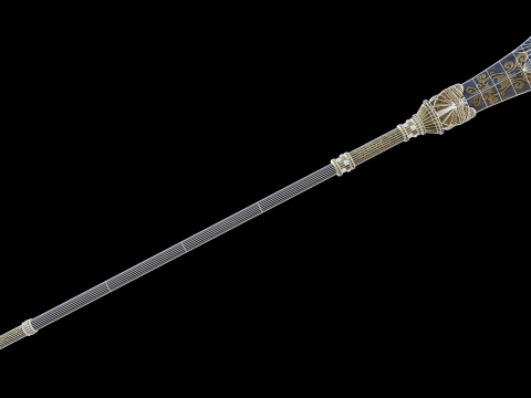 Chinese Trident Spear 3D Model