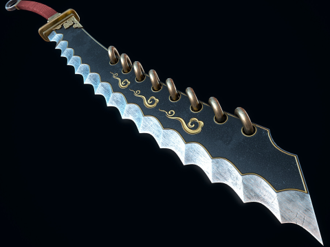 Jagged Dao Sword 3D Model