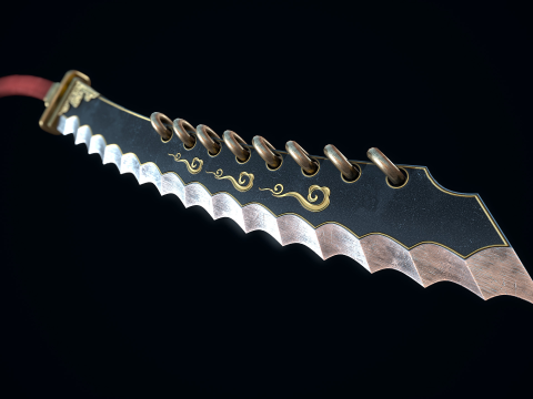 锯齿刀剑 3D 模型