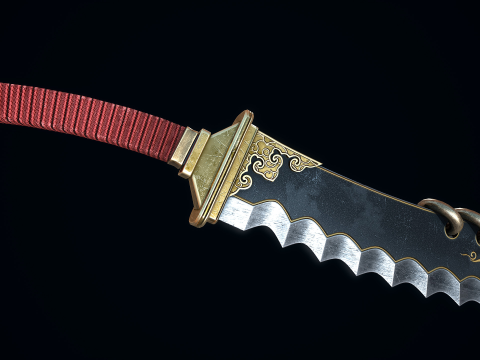 锯齿刀剑 3D 模型