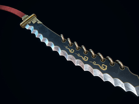 锯齿刀剑 3D 模型