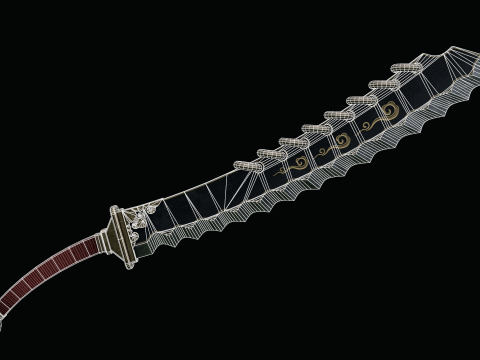 锯齿刀剑 3D 模型