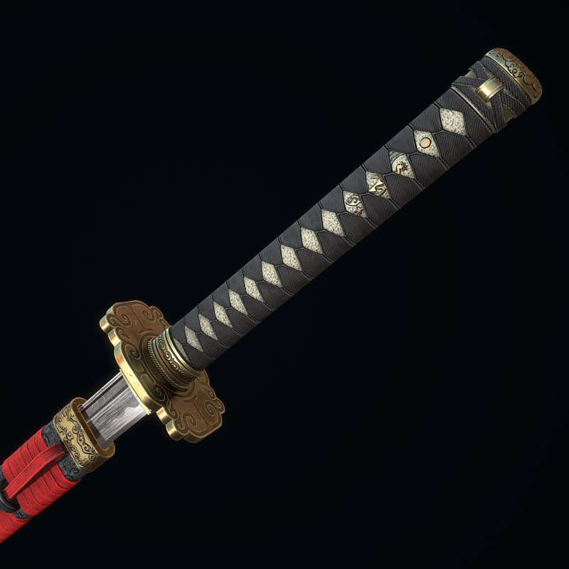 Great Samurai Katana 3D Model .c4d .max .obj .3ds .fbx .stl .blend 
