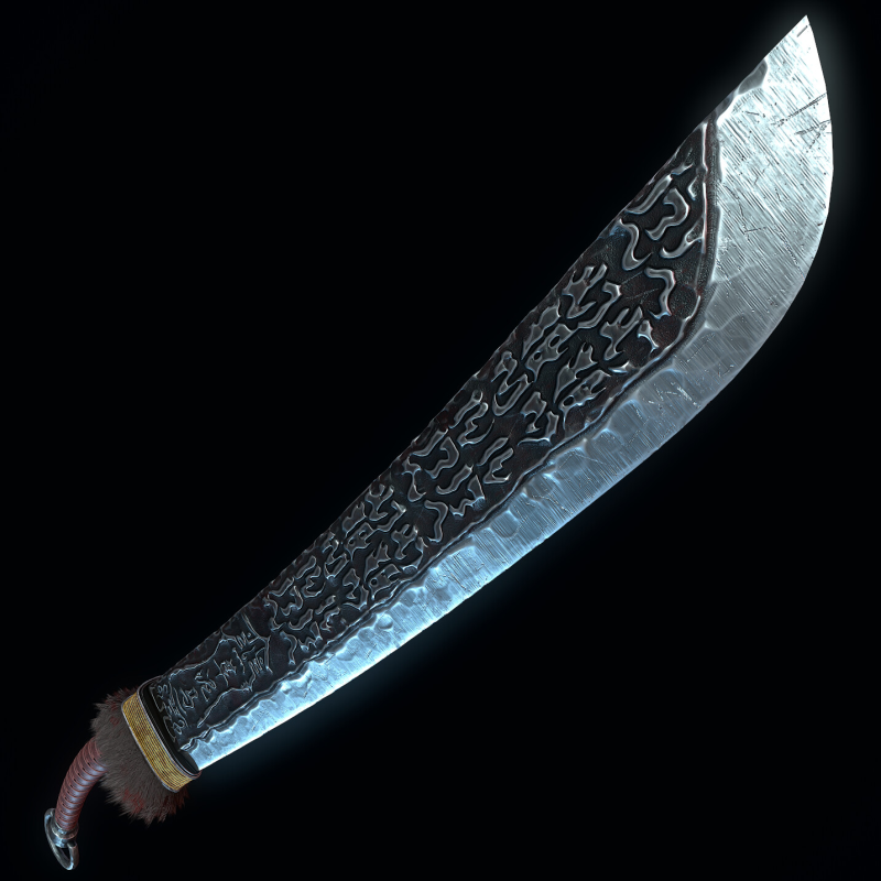 Cursed Sword 3D Model .c4d .max .obj .3ds .fbx .stl .blend 