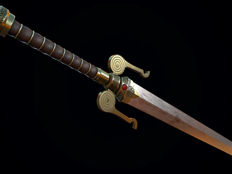 Serpent Sword 3D Model