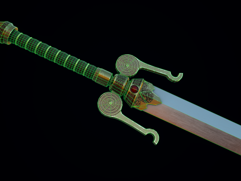 Spada del serpente Modello 3D