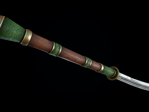 玉弯剑 3D 模型