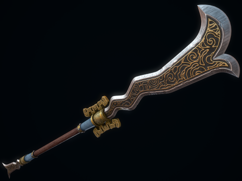 両刃の蛇槍 3Dモデル