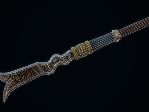 Lancia del serpente a doppio taglio Modello 3D