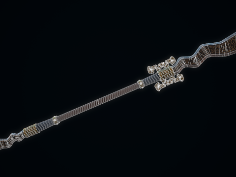 Lancia del serpente a doppio taglio Modello 3D