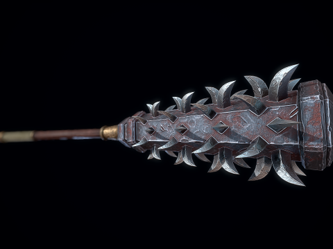 Wolfs Fang Mace 3D Model