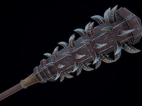 Wolfs Fang Mace 3D Model