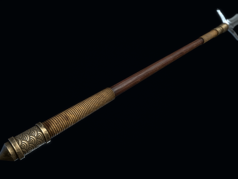 Japońska włócznia jumonji yari Model 3D