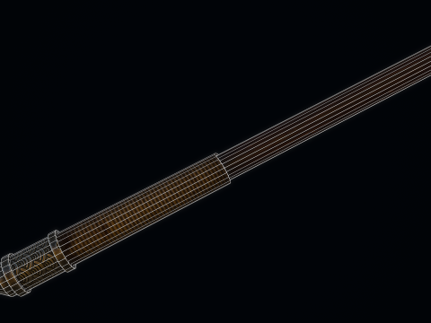 Japońska włócznia jumonji yari Model 3D