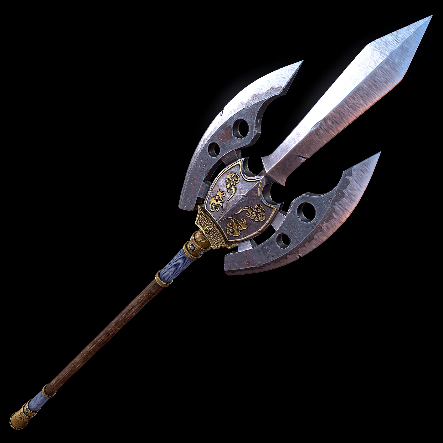 Tonbokiri Spear 3D Model .c4d .max .obj .3ds .fbx .stl .blend 