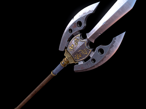 Тонбокири Копье 3D Модель