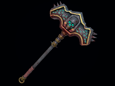 नेक्रोमैंसर खोपड़ी कोल्हू 3D मॉडल