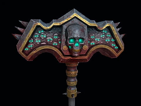 Necromancer Skull Crusher 3D Model