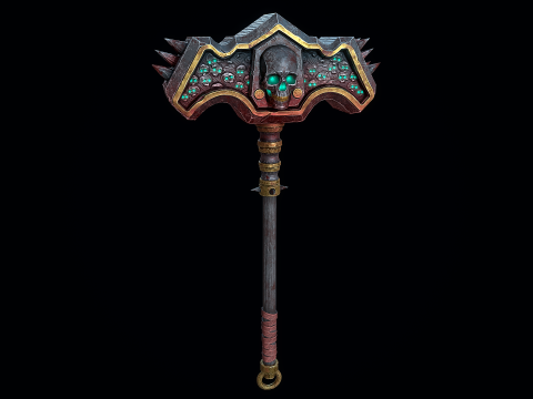 नेक्रोमैंसर खोपड़ी कोल्हू 3D मॉडल