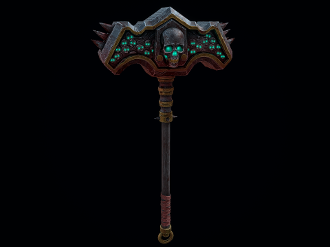 नेक्रोमैंसर खोपड़ी कोल्हू 3D मॉडल