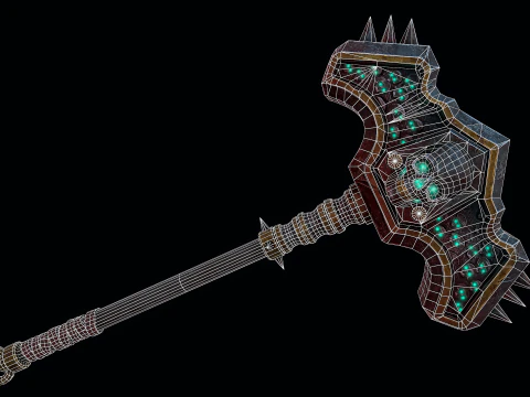 Necromancer Skull Crusher 3D Model