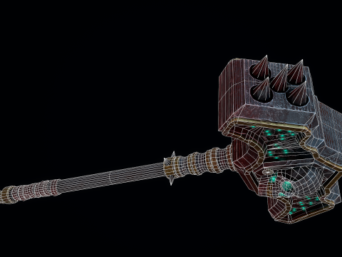 नेक्रोमैंसर खोपड़ी कोल्हू 3D मॉडल