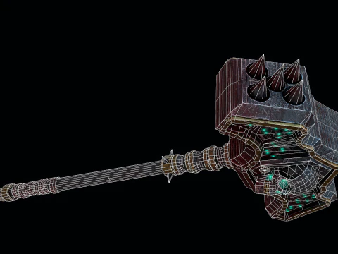 Necromancer Skull Crusher 3D Model
