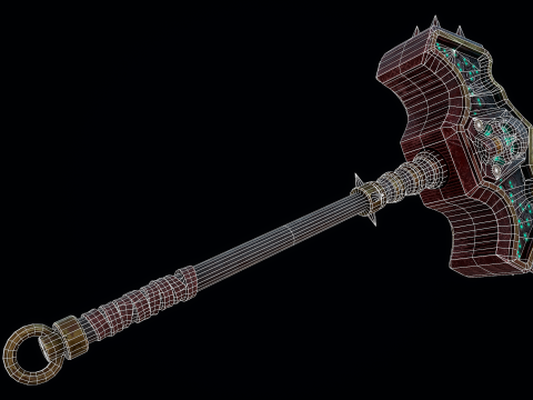 नेक्रोमैंसर खोपड़ी कोल्हू 3D मॉडल