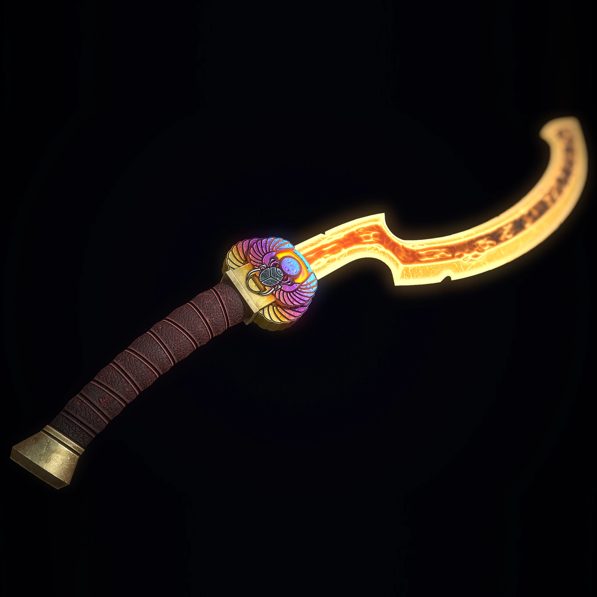 The Scarab Khopesh 3D Model .c4d .max .obj .3ds .fbx .stl .blend