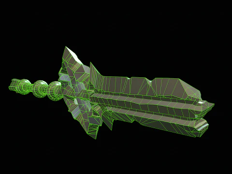 Зламаний меч героя 3D Модель