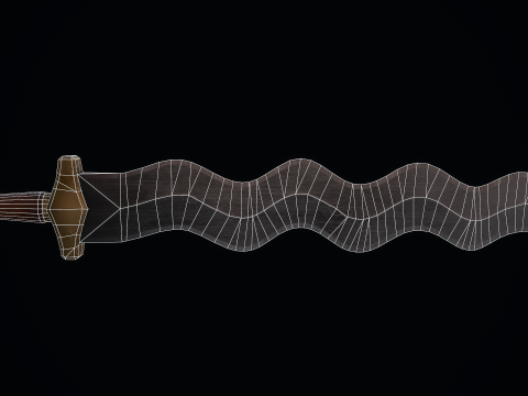 火焰短剑 3D 模型