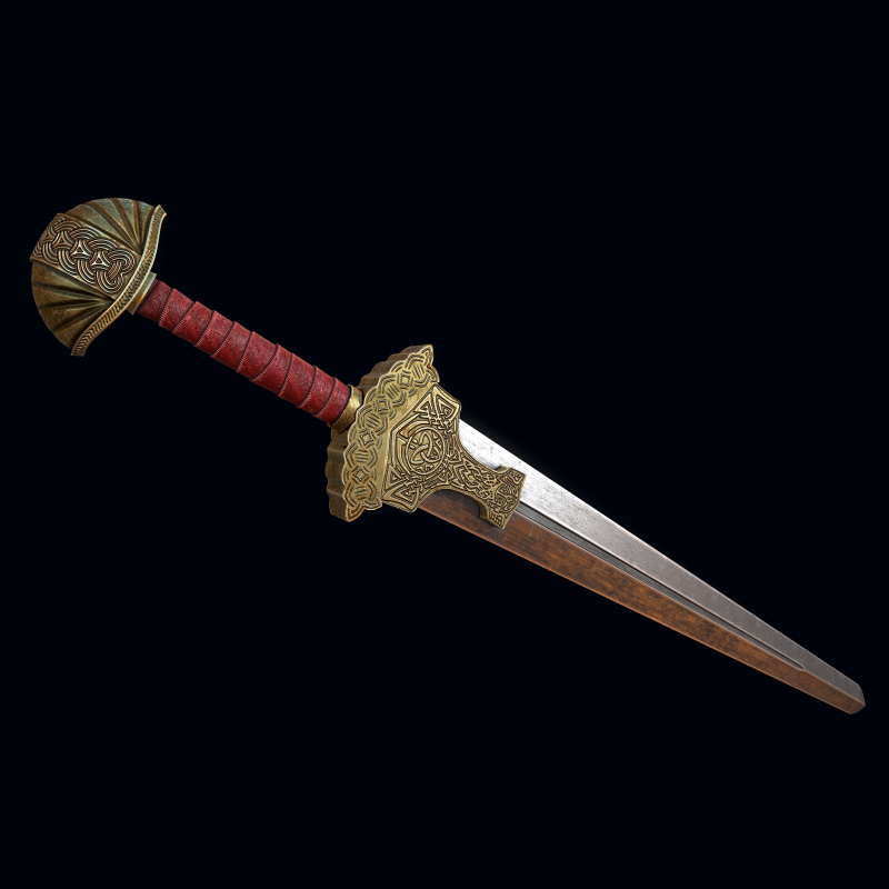 The Viking Age Sword 3D Model .c4d .max .obj .3ds .fbx .stl .blend 