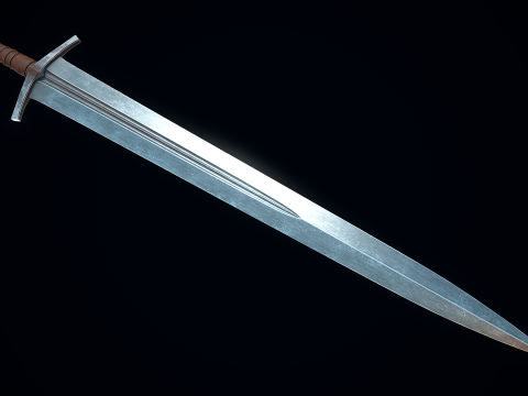 Medieval Broadsword 3D Model