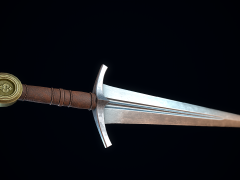 Medieval Broadsword 3D Model