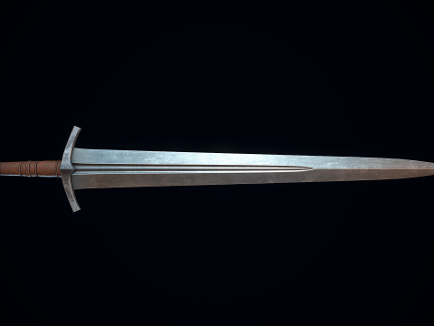 Medieval Broadsword 3D Model