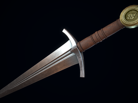 Medieval Broadsword 3D Model