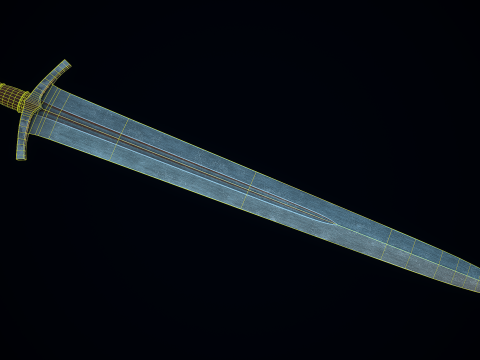 Medieval Broadsword 3D Model